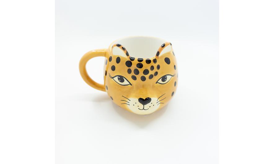 Koffietas met kattenkop