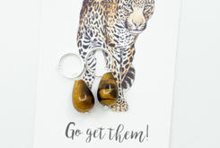 Oorbellen Tijgeroog zilver