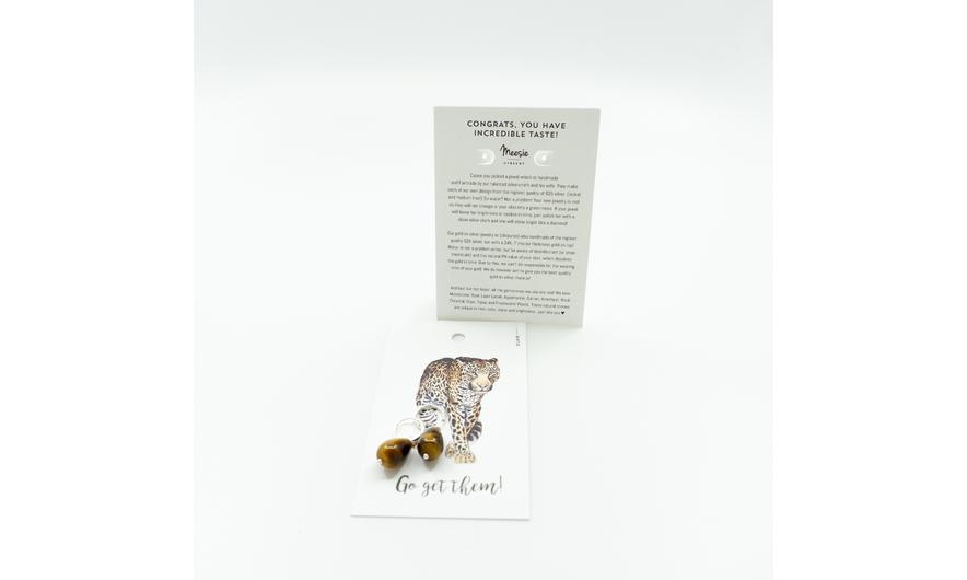 Oorbellen Tijgeroog zilver