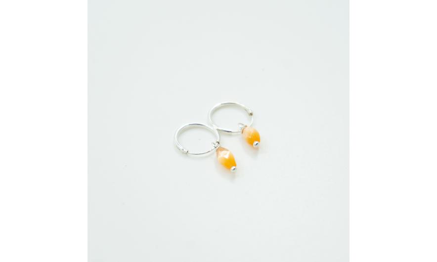 Oorbellen Cats eye zilver