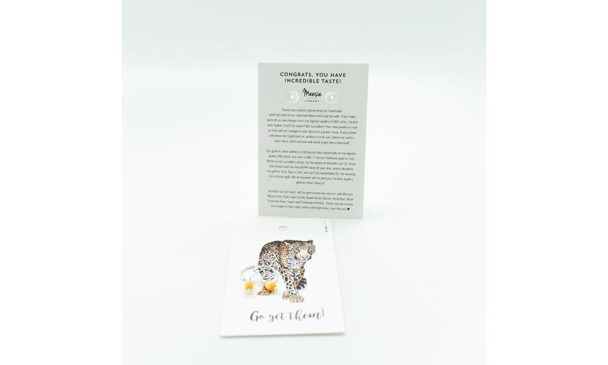 Oorbellen Cats eye zilver