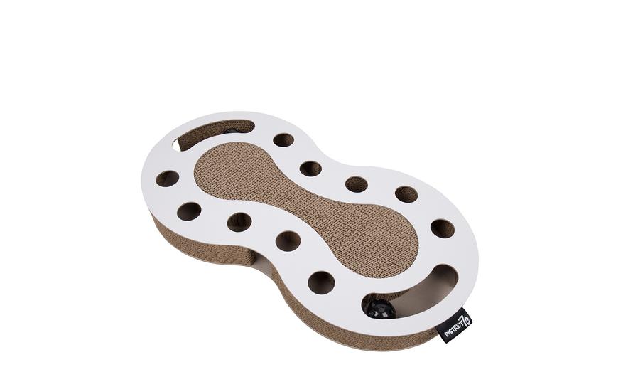 Krabkarton met balletjes wit/zwart