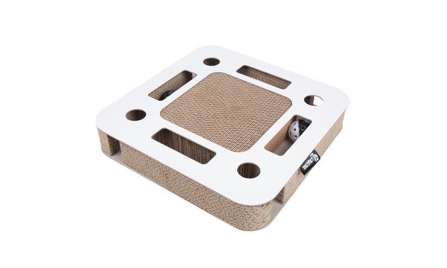 Vierkant met balletjes wit/zwart