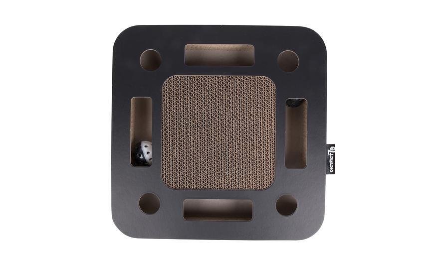 Vierkant met balletjes wit/zwart