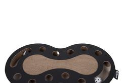 Krabkarton met balletjes wit/zwart