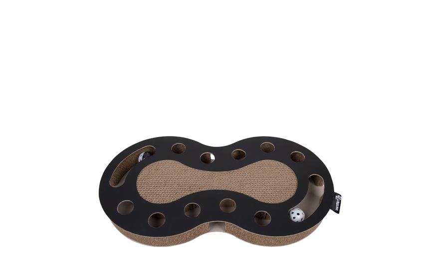 Krabkarton met balletjes wit/zwart